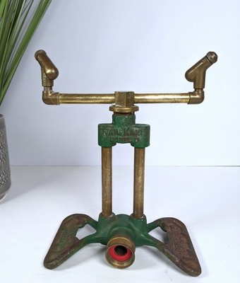 Vintage Sunbeam Rain King Sprinkler Model D 1930's Chicago Iron & Brass - Video 