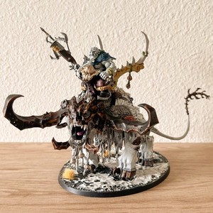 Warhammer Ogor Mawtribes - Painted Frostlord on Stonehorn - Item 185-7