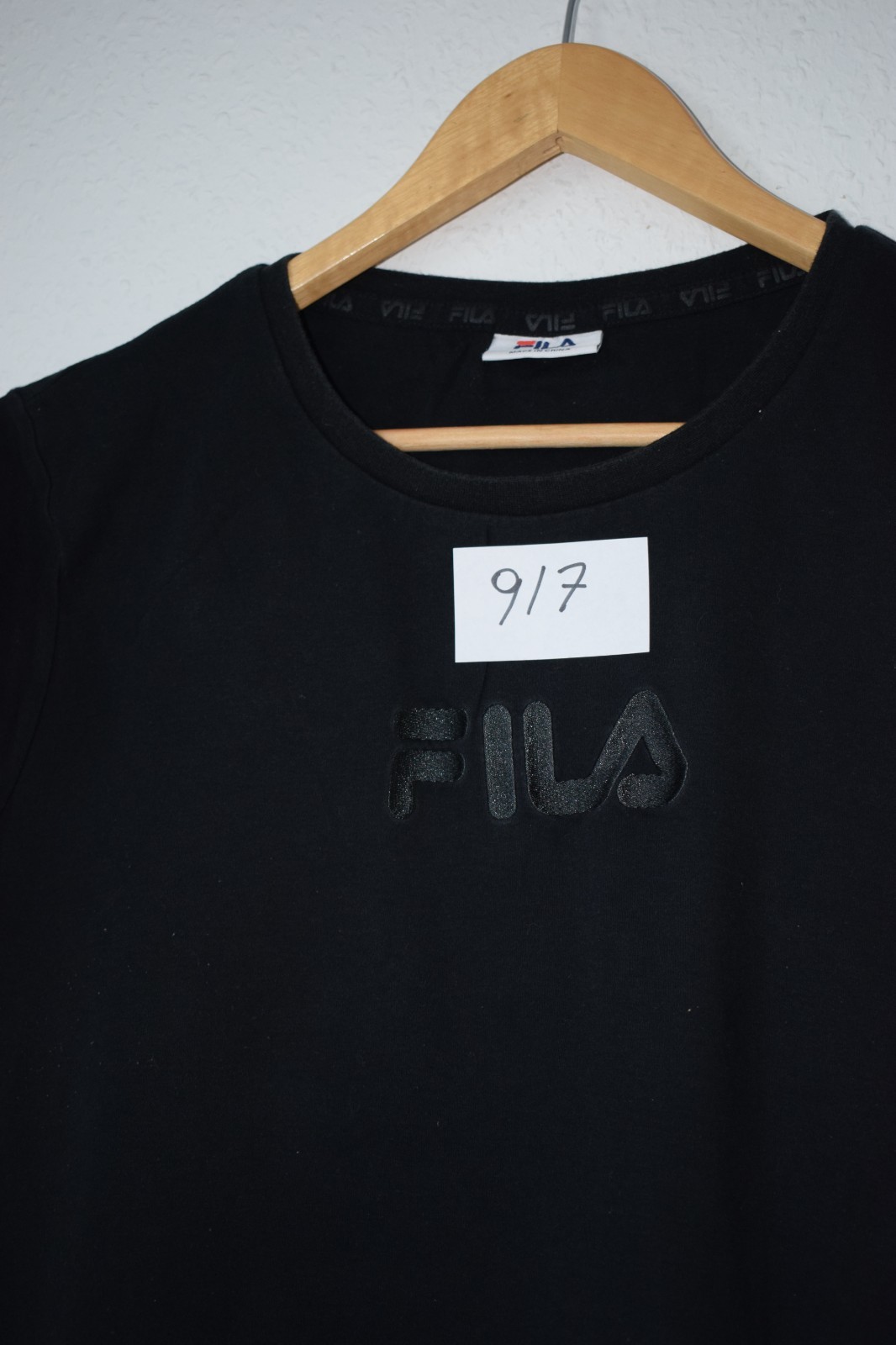 Fila Men’s Black Embroidered Logo T-Shirt - Size 16 (XL/XXL) image 4