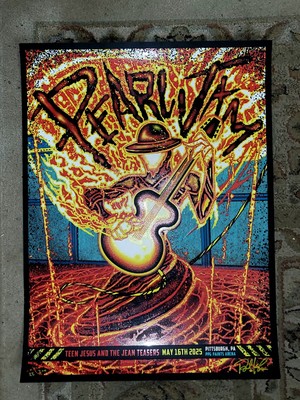 Pearl Jam Poster PITTSBURGH AP S/N #/200 OFFICIAL Screen Print 5