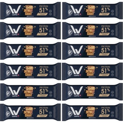 12 x 50 g | WellMix Proteinriegel Cookie Dough Riegel wenig Zucker viel Protein