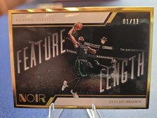 2022-23 Panini Noir Jaylen Brown Gold Frame Feature Length 1/11 ≈1/1