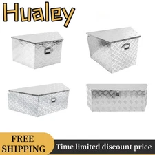 26/34/35/39 Inch Aluminum Trailer Tongue Tool Box Pickup Truck Storage W/Lock