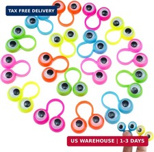 100 PCS Eye Finger Puppets Toys Set, Wiggly Eyeball Finger Puppet Eye On Rings f