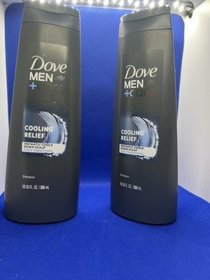Lot of 2 Dove Men+Care Cooling Relief Shampoo with Icy Menthol 12oz Each NEW