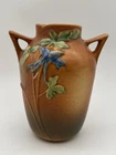 Roseville Art Pottery Columbine Double Handled Vase 1940s