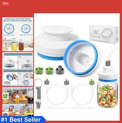 Mason Jar Vacuum Sealer Kit with Hoses Wide Mouth Regular Mouth Canning