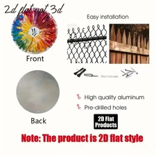 Color Filled Hand Painted Record Artwork Aluminum Wall Decor