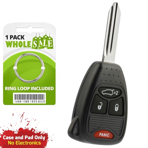 Replacement Key Fob Shell Case For 2006-2007 Dodge Charger Magnum - Black - View #2
