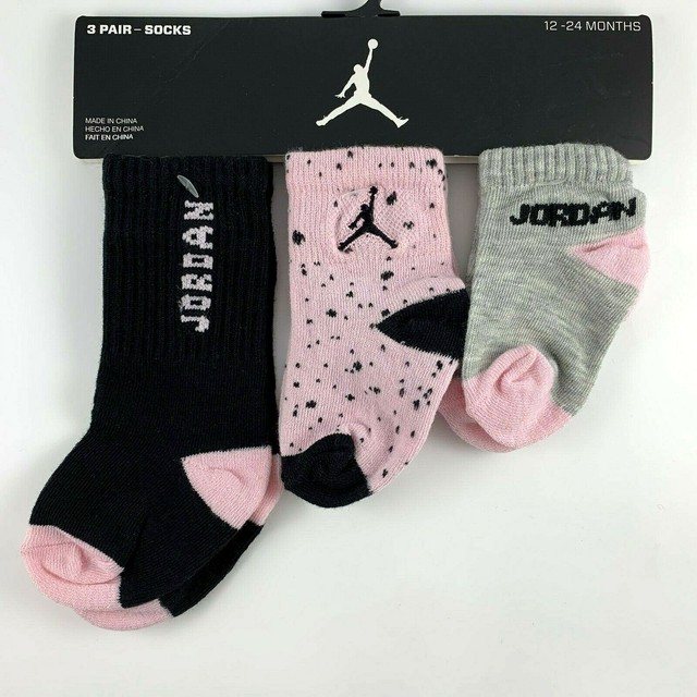 NEW Jordan Socks 3 Pair Boys Socks JORDAN INFANT SOCKS 1224 months