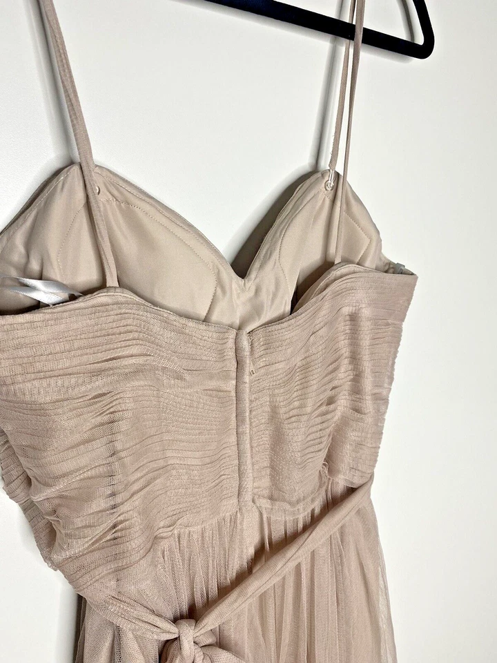 Vestido Wtoo para mujer talla 10 por Watter Styles estilo 00141 largo rubor moca Foto 3 de 4