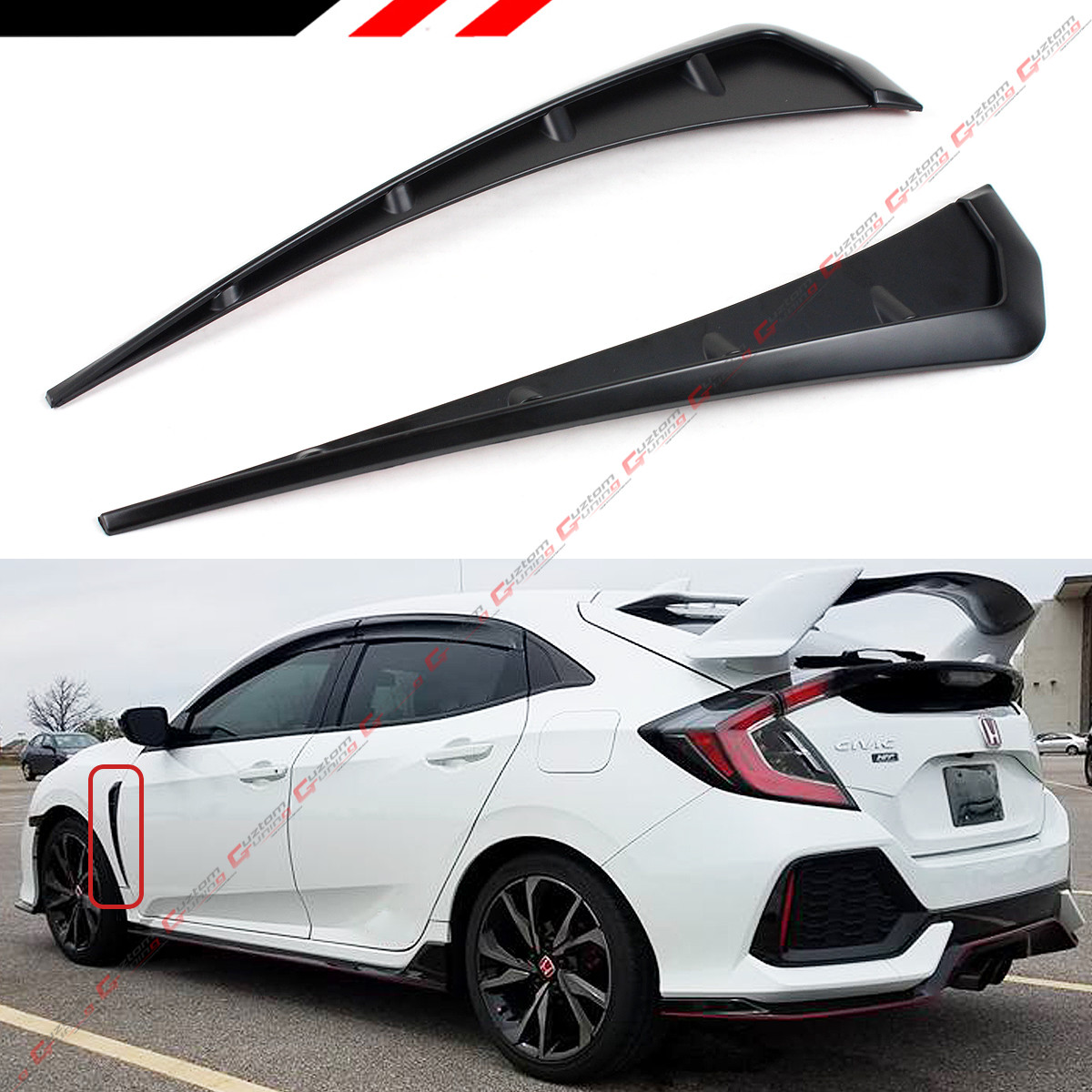 Honda Civic R Accessories Type-R Style Fender Vents For 2016-2019