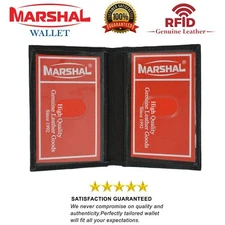 Slim Thin Leather Credit Card ID Mini Wallet Holder Bifold Driver's License Safe