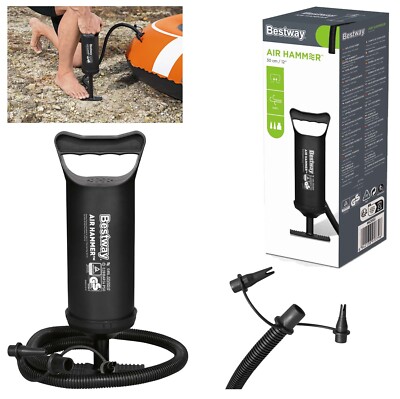 Bestway Luftpumpe Air Hammer 30 cm - Doppelhubpumpe Handpumpe Pumpe Luftmatratze