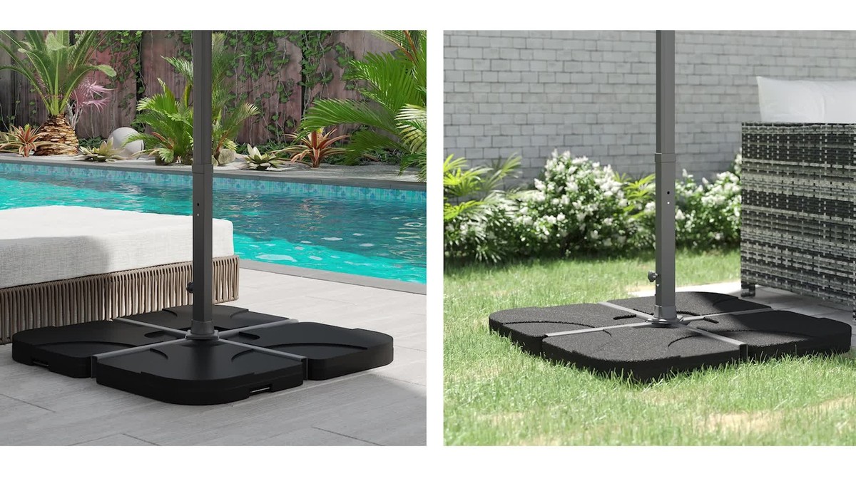 Umbrella Base Outdoor Casart Set Of Parasol Base Weights Sand