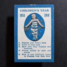 Poster Stamp * USA * 1918 Children's Year California Baby Health