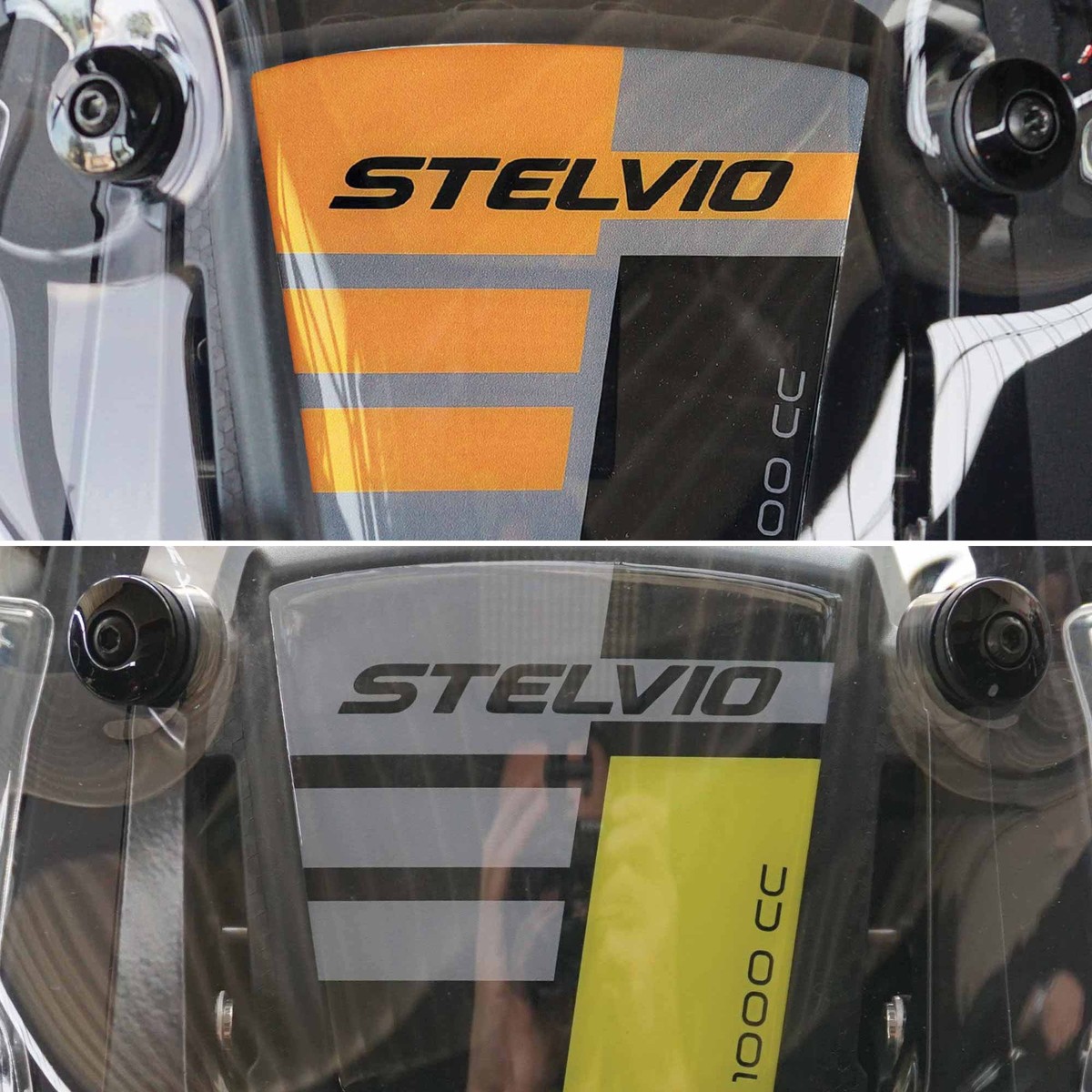 Adesivi Resinati 3D Per Moto Guzzi Stelvio 2024-2026 – Giallo Savana, Proteggono Da Urti E Graffi, Impermeabili E UV Resistent, Made In Italy
