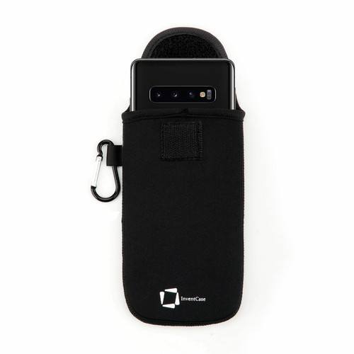 GENUINE INVENTCASE BLACK NEOPRENE POUCH CASE FOR SAMSUNG GALAXY S10 / S10+ PLUS - Picture 4 of 10