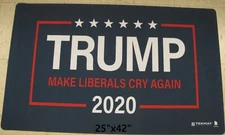 TekMat Trump 2020 Door/Floor/Bench Mat (Make Liberals Cry Again) 25" x 42" Blue 