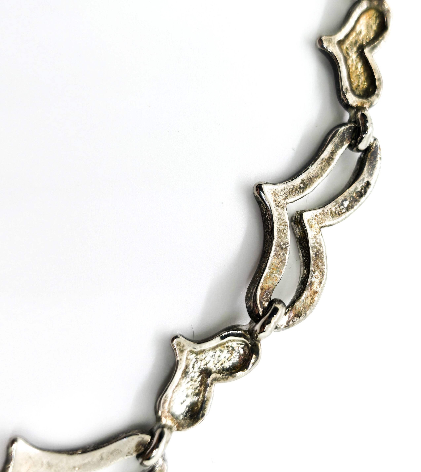 Mexican Heart Link solid thick sterling silver vi… - image 5