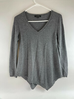 Acrobat Sweater Women's Size XS Gray Heather V-Neck Long Sleeve Wool Blend V-Hem