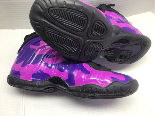 Nike Air Foamposite Pro - lila & schwarzes Tarnmuster - Größe 6,5Y / Damen 7,5 - Bild 12 von 13