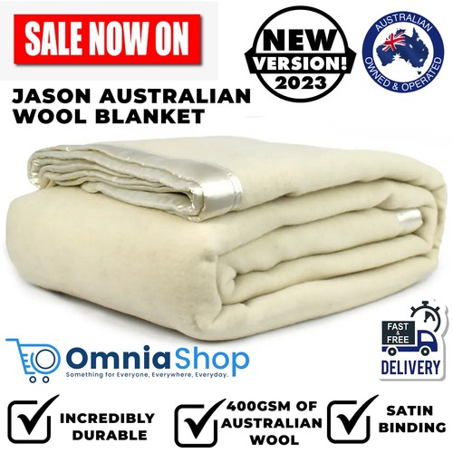 Jason Australian Wool Blanket (Natural, Single Bed/Double Bed) Warmth
