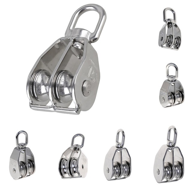 M15M100 Swivel Double Pulley Sheave Rigging Lift Rope Hanging Lifting
