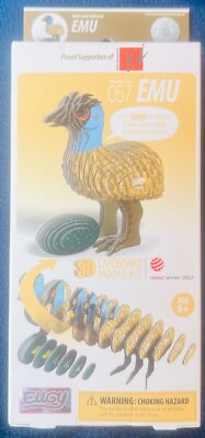 Emu Bird 3D Cardboard Model Kit Eugy NEW SEALED UNOPENED Craft Educational NIB