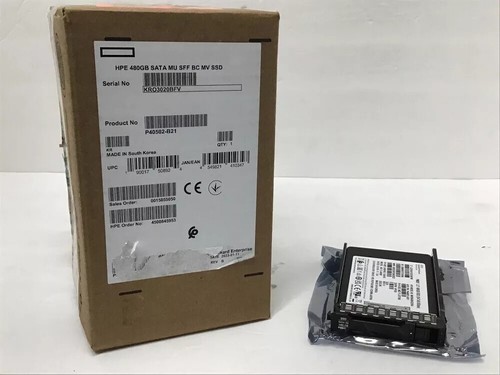 P40502-B21 P41527-001HPE 480GB SATA 6G SSD Gen10 Plus V2 Solid State Drive - Picture 1 of 3