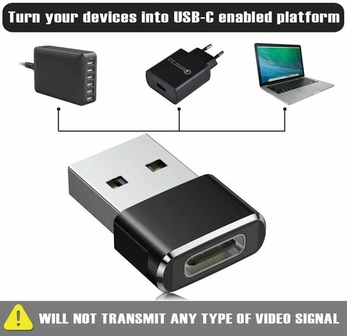 3 PACK USB C 3.1 Type C Female to USB 3.0 Type A Male Port Converter Adapter BLK - Picture 2 of 9