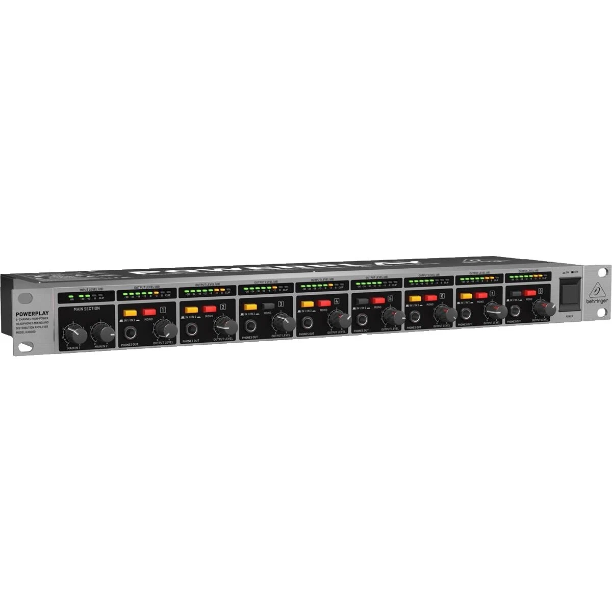 Amplificador de distribución Behringer amplificadores de audio profesional con 8 canales