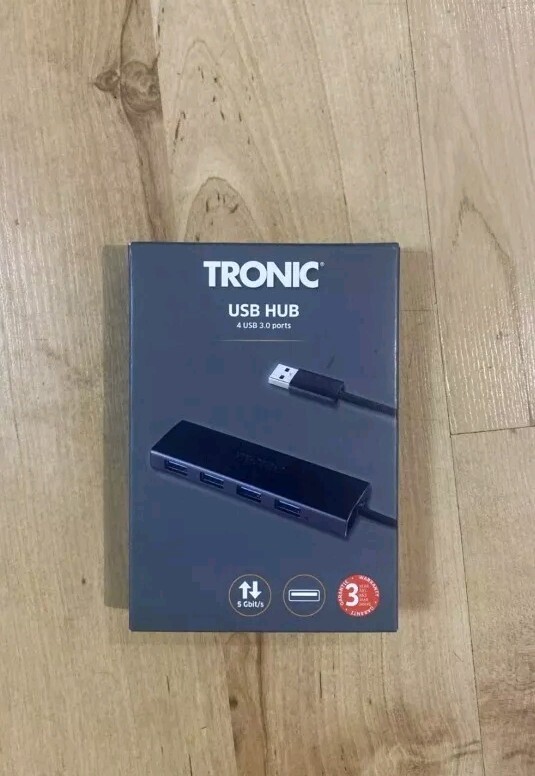 TRONIC USB HUB - 4 USB 3.0 PORTS BLACK