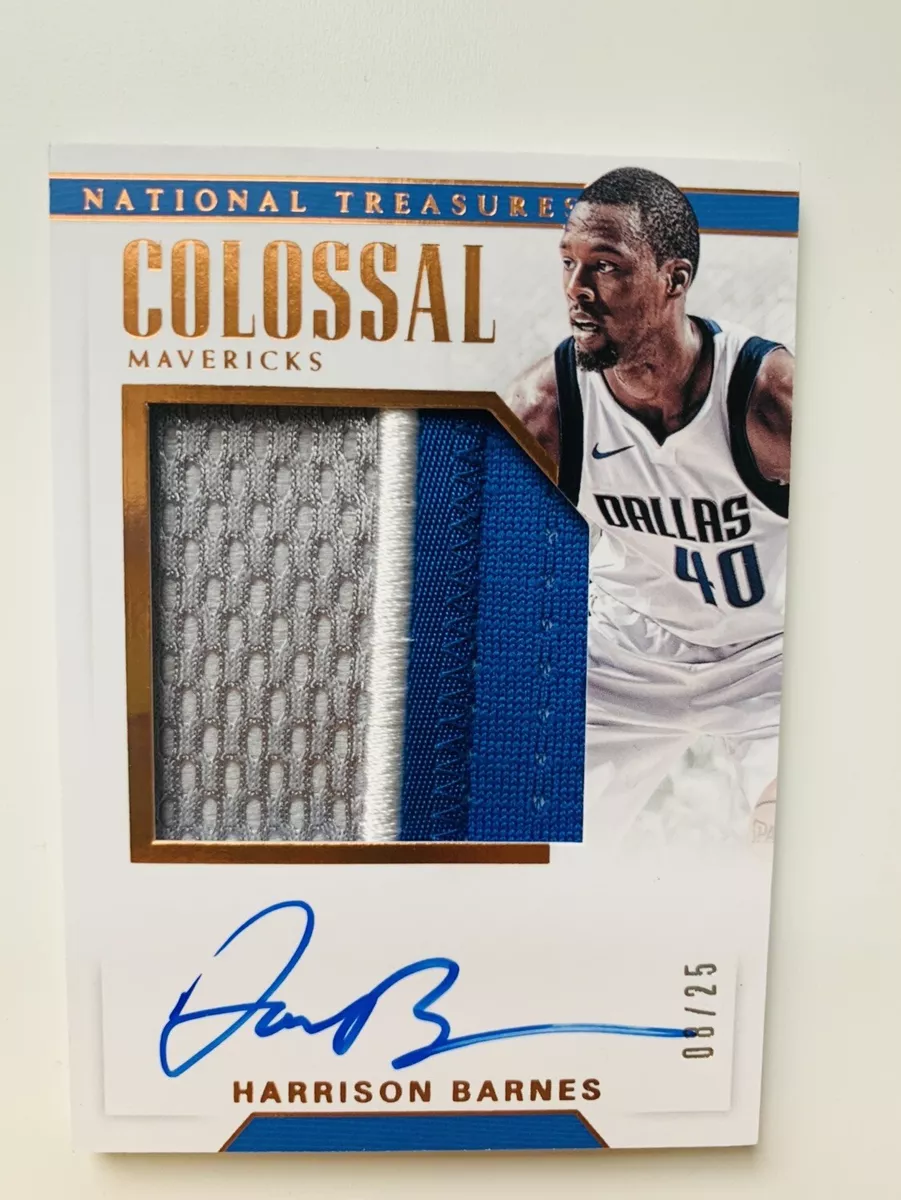 2017-18 Panini National Treasures Harrison Barnes Colossal Patch Autograph /25