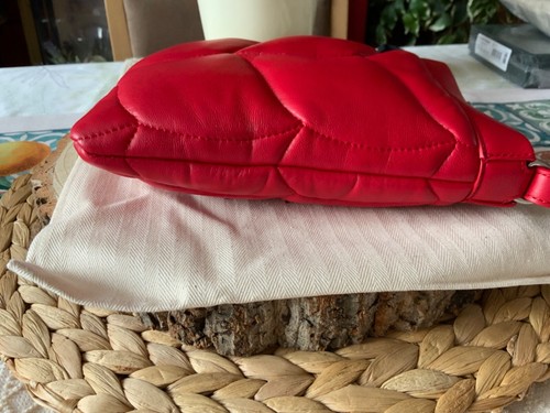 MULBERRY 🌸 Softie Pillow Phone RED Nappa Bag RRP £595 Padded LEATHER Crossbody - Picture 4 of 21