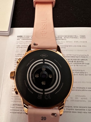Fossil Wellness Edition Gen. 6 44mm Edelstahlgehäuse-Rosegold mit Silikonarmband - Bild 3 von 9