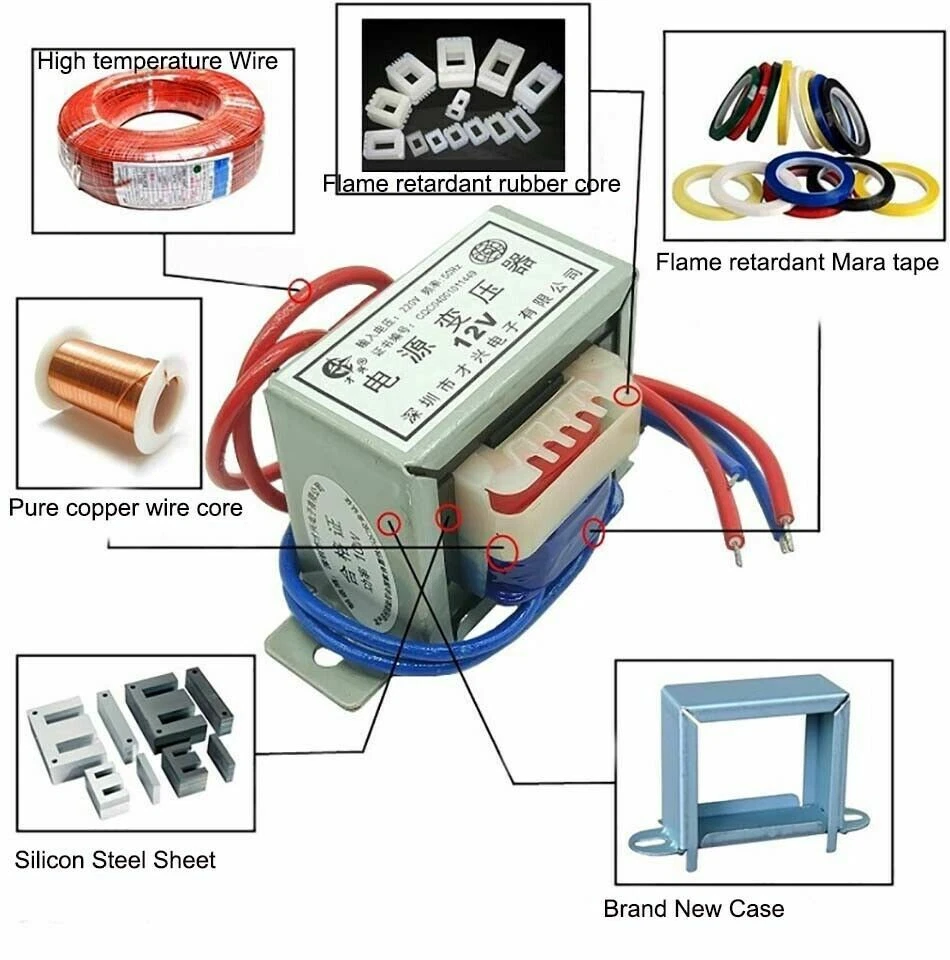 Schéma électrique 380v En 220v 1W-300W Power Transformer 110/220/380V To 6V 9V 12V -380V Output AC Single/Dual | eBay