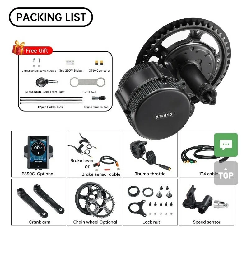 kit conversione bici elettrica Bafang BBS01B 36v 250w display 850c + omaggi!! - Immagine 4 di 4