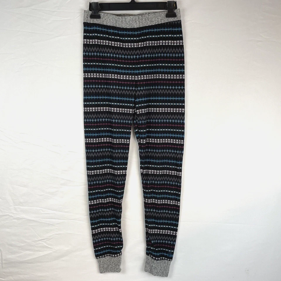 Pantalones de pijama Cuddl Duds para mujer talla pequeña a rayas geométricos suaves cómodos Foto 2 de 4