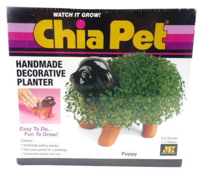 Chia Pet Puppy Original Box Sealed 2017 Manufacture Date Gardening Decor SEALED