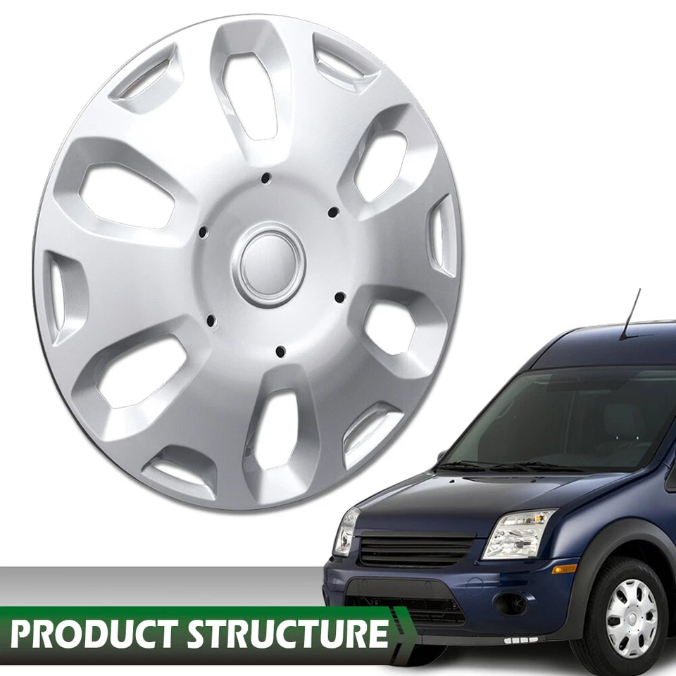 Tapacubos cubierta de rueda de 15" apto para camioneta Ford Transit Connect 2010-2013 buje de llanta completa Foto 2 de 4