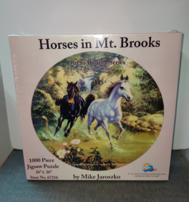 Horse Puzzle SunsOut Bradford Exchange HORSES IN MT. BROOKS 1000 Pieces NIP