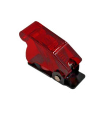 Red Toggle Switch Racing Safety Cover Guard Plastic Metal Flip