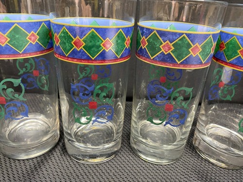 Set of 4 ~ Pfaltzgraff "AMALFI" Glass Tumblers ~ 16 oz ~ 6 1/4" Tall - Picture 4 of 9