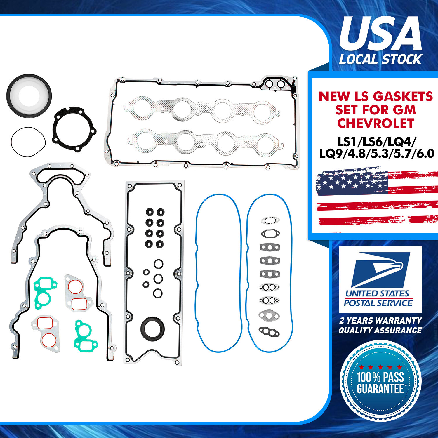 GEN III LS Gasket Set Kit For Chevrolet Silverado LS1-LS6 4.8L 5.3L 5.7L 6.0L