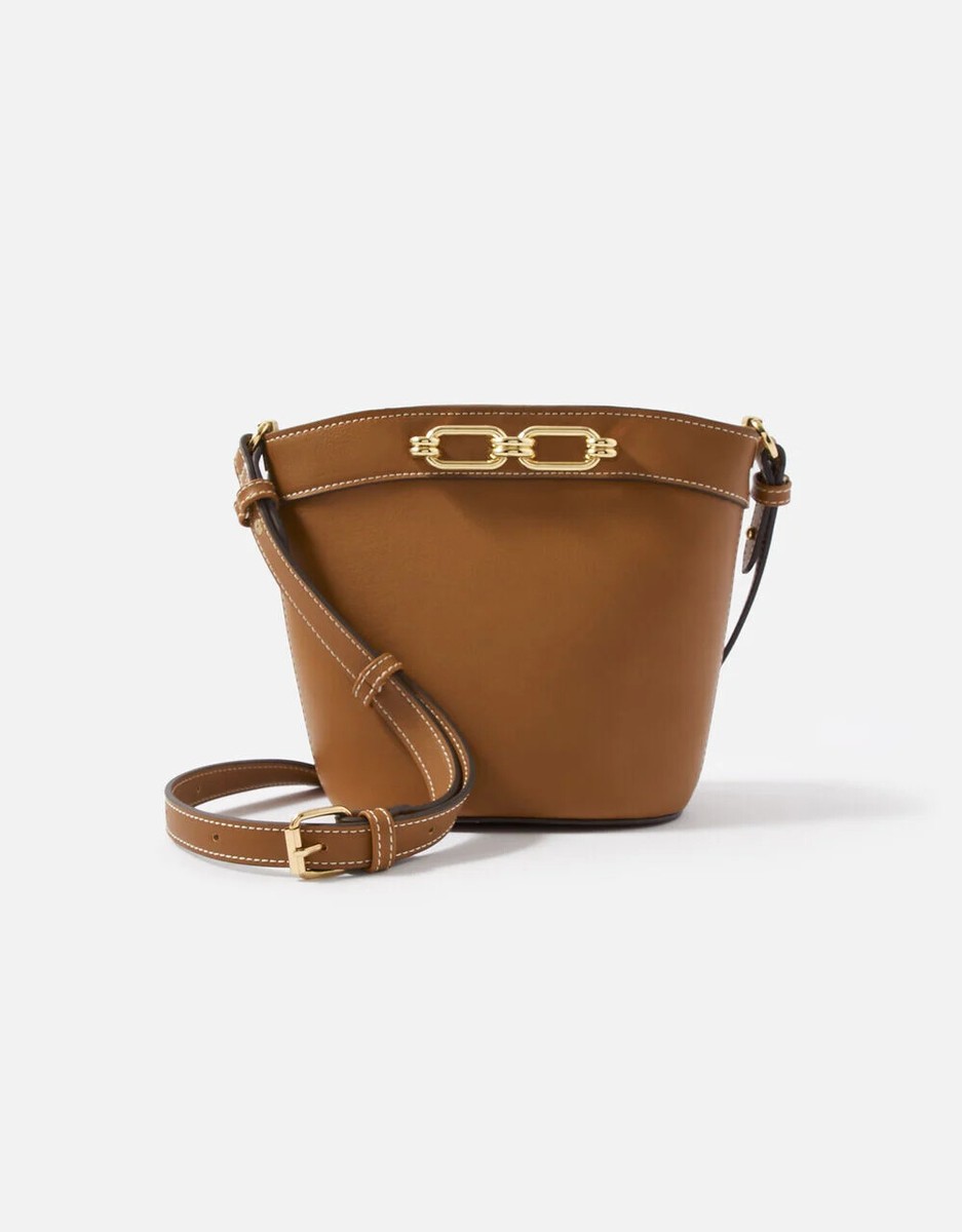 Monsoon Accessorize Danielle detail cross-body bag tan brown handbag eco  vegan