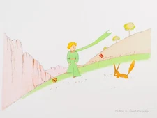 Saint-Exupery - The Little Prince And The Fox (signed lithograph)
