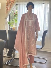 Pakistani Embroidered Peac Cotton Shalwar Kameez Casual Wear with Cotton Dupatta