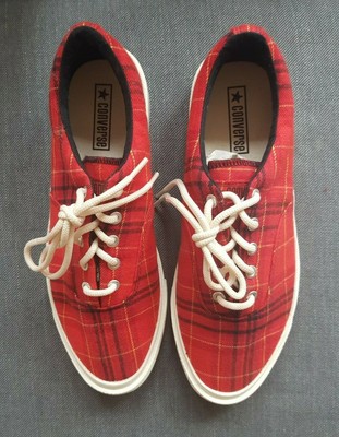 red tartan converse