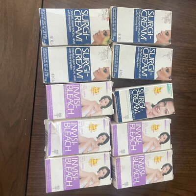 Lots Of 10 Surgi-Cream Facial , Remover, Bleaching Hair Cream.